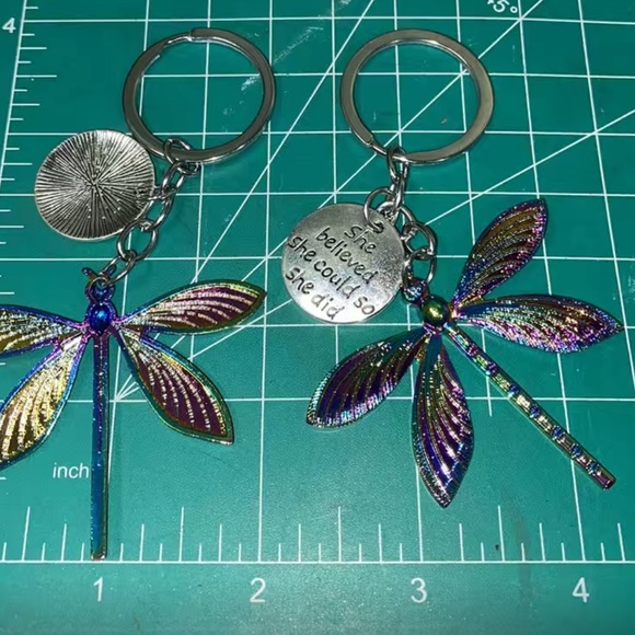 Firefly Keychain Charm Pendant Backpack Bag Charm Velvet Gift Pouch 2 Pieces - Picture 9 of 15